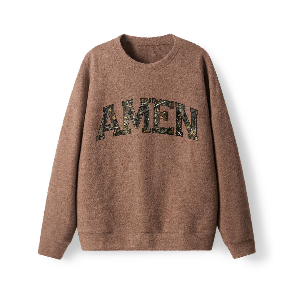Amen Camouflage  Lightweight Sweater