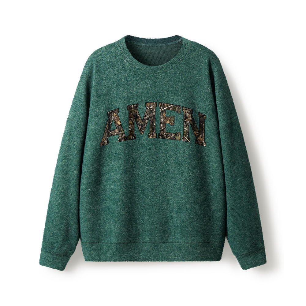 Amen Camouflage  Lightweight Sweater