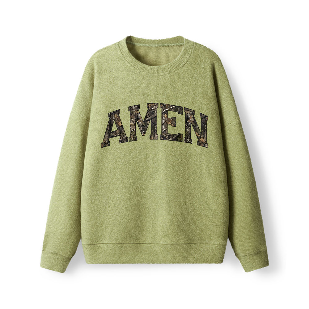 Amen Camouflage  Lightweight Sweater