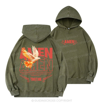Amen Christian Washed Hoodie 