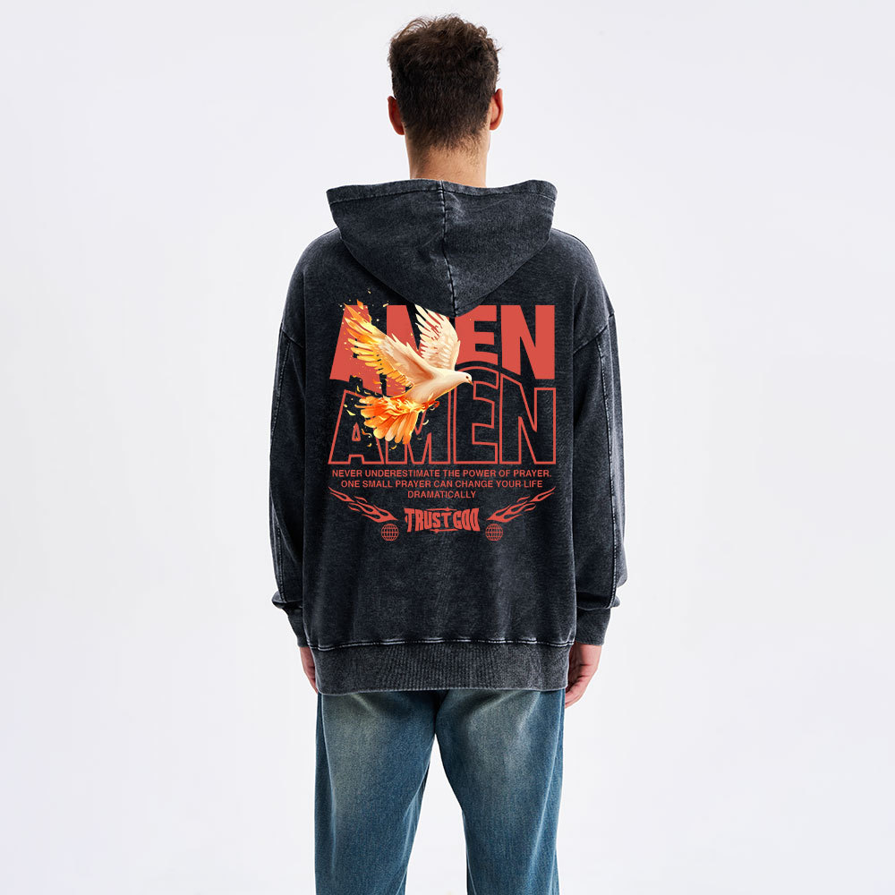 Amen Christian Washed Hoodie 