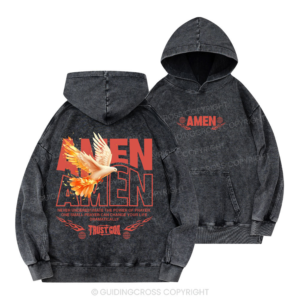 Amen Christian Washed Hoodie 