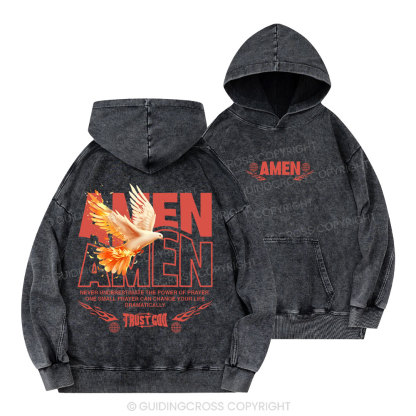 Amen Christian Washed Hoodie 