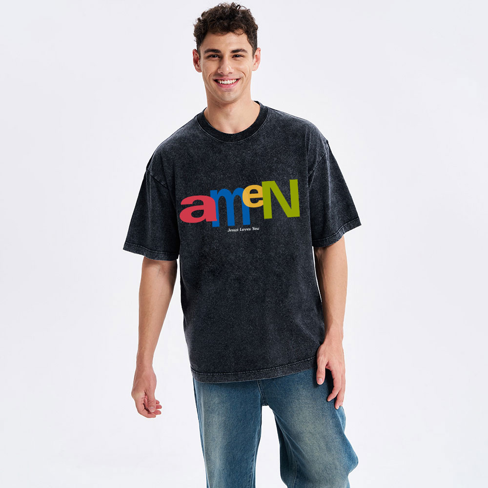 Amen Christian Washed T-Shirt