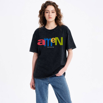 Amen Christian Washed T-Shirt
