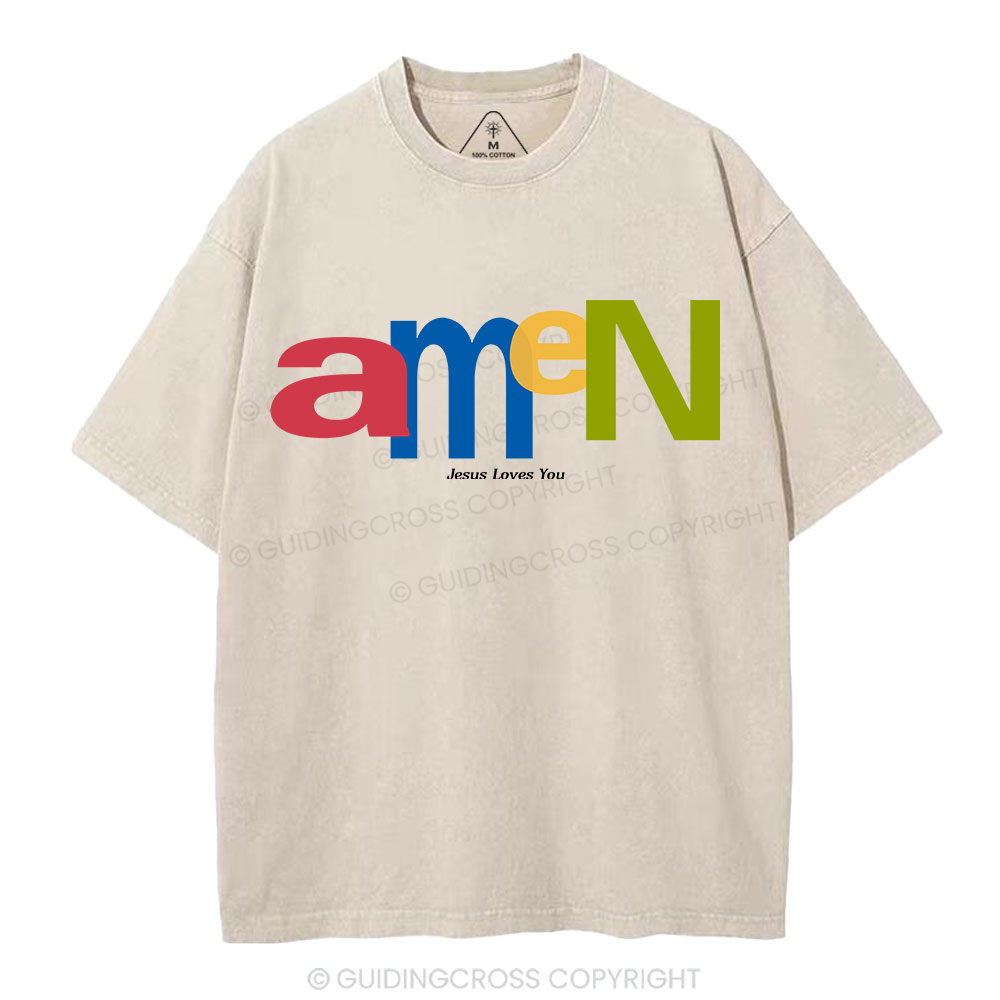 Amen Christian Washed T-Shirt