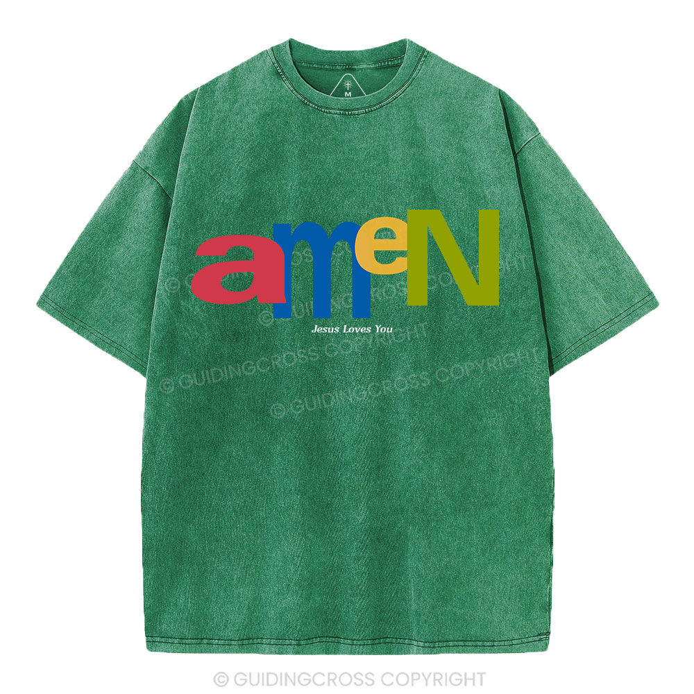 Amen Christian Washed T-Shirt