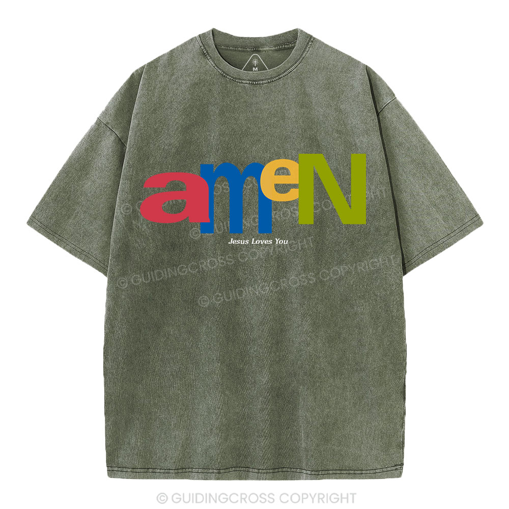 Amen Christian Washed T-Shirt