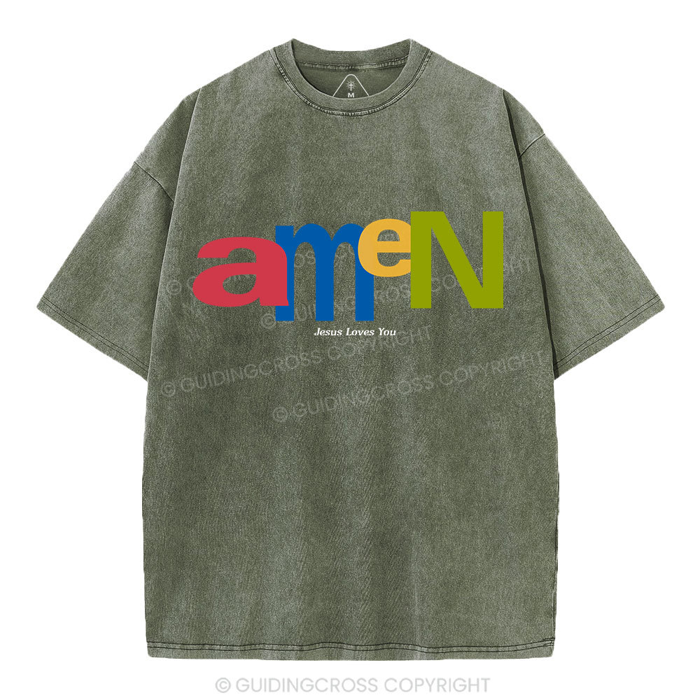 Amen Christian Washed T-Shirt