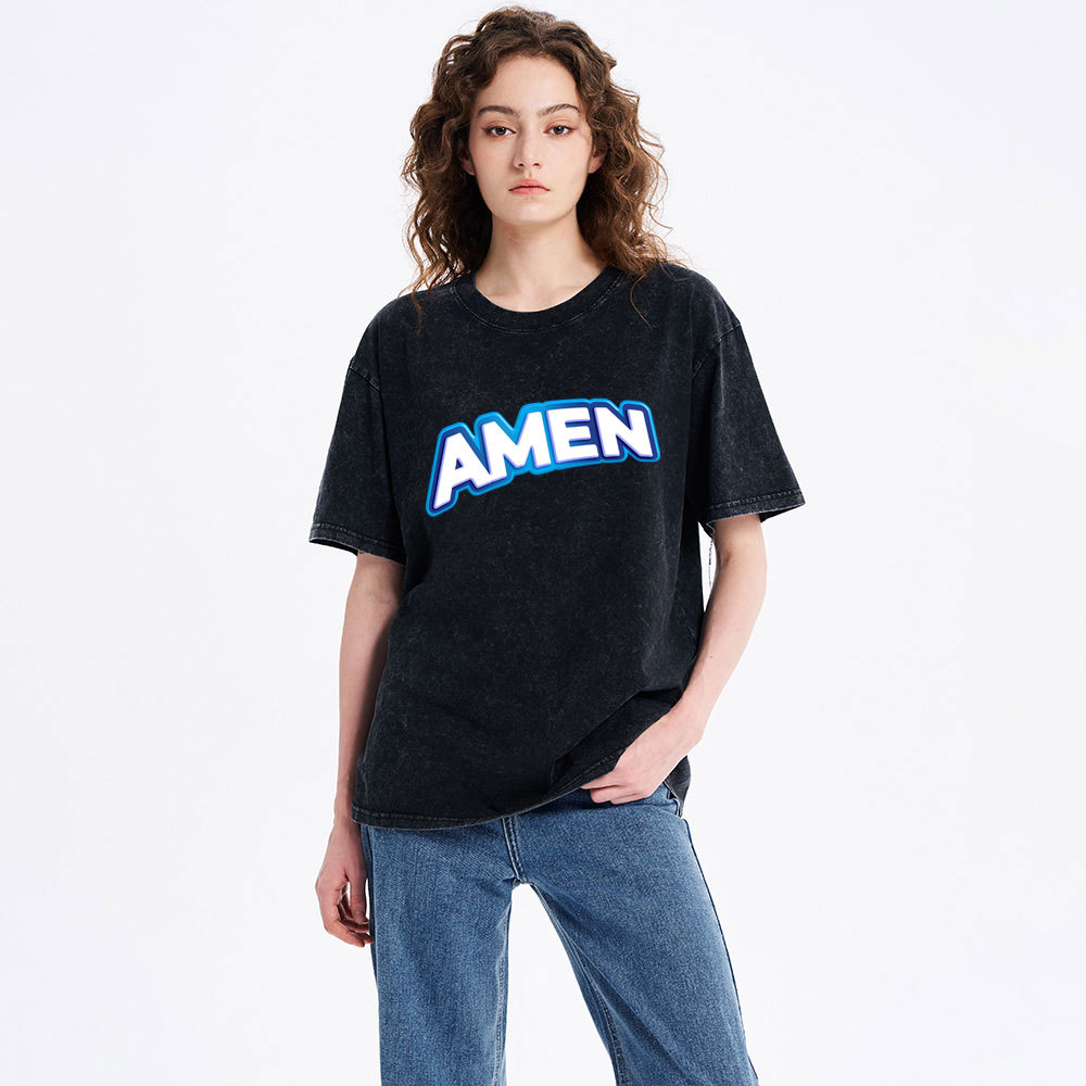Amen Christian Washed T-Shirt