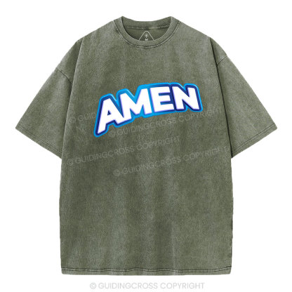 Amen Christian Washed T-Shirt