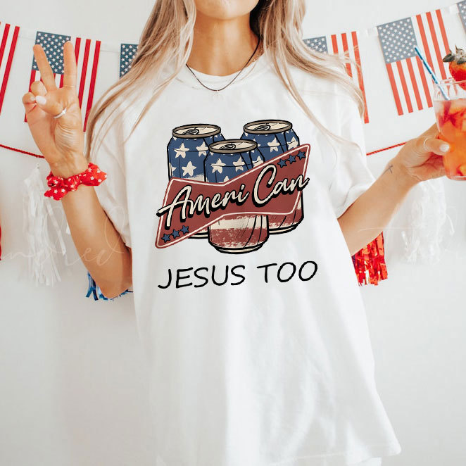 America Can Jesus Too Christian T-Shirt