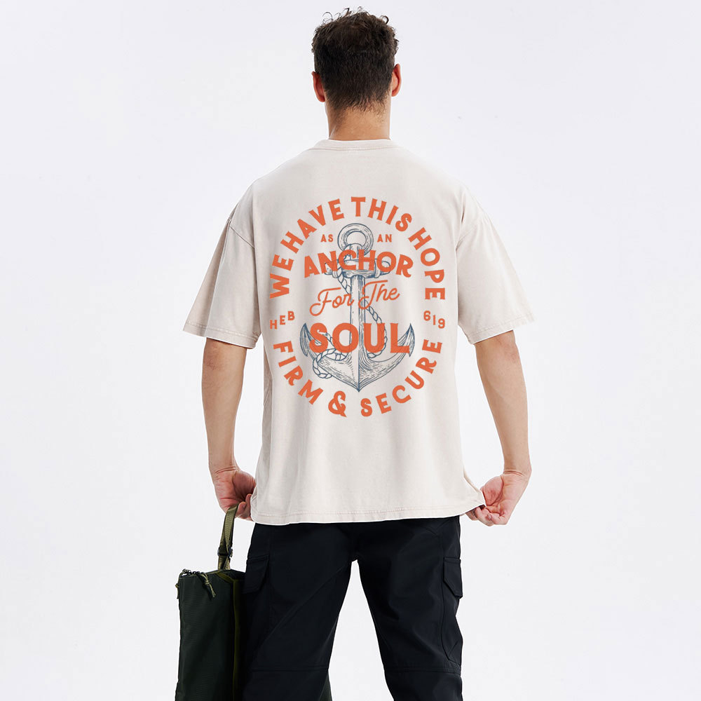 Anchor For The Soul Christian Washed T-Shirt