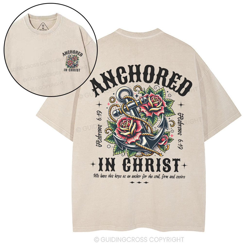 Anchored Christian Washed T-Shirt