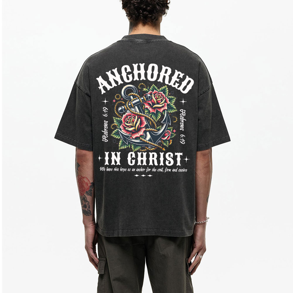 Anchored Christian Washed T-Shirt