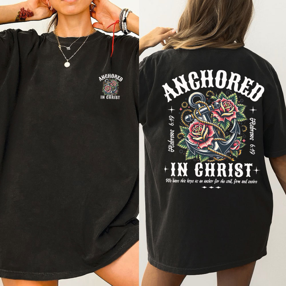 Anchored Christian Washed T-Shirt