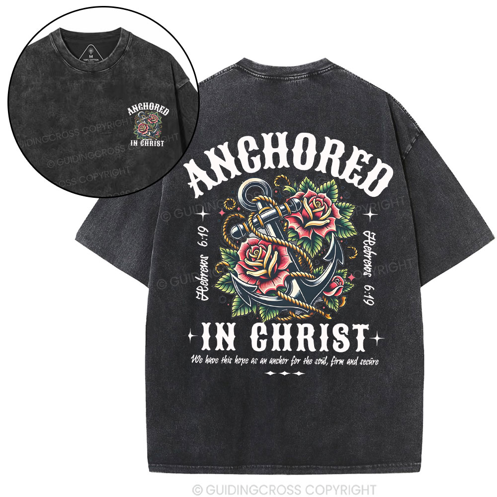 Image of Anchored Christian Washed T-Shirt