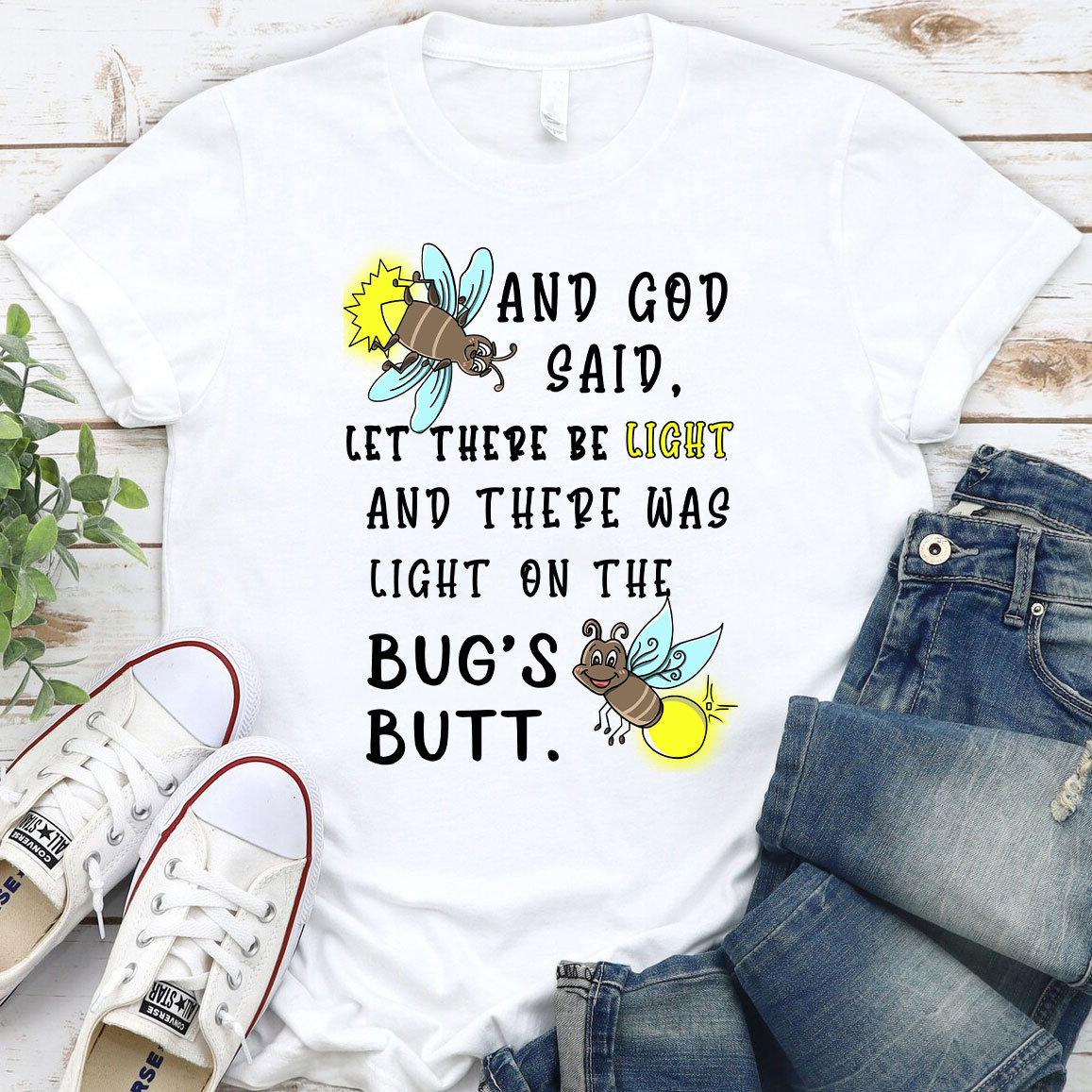 And God Said Let There Be Light Christian T-Shirt