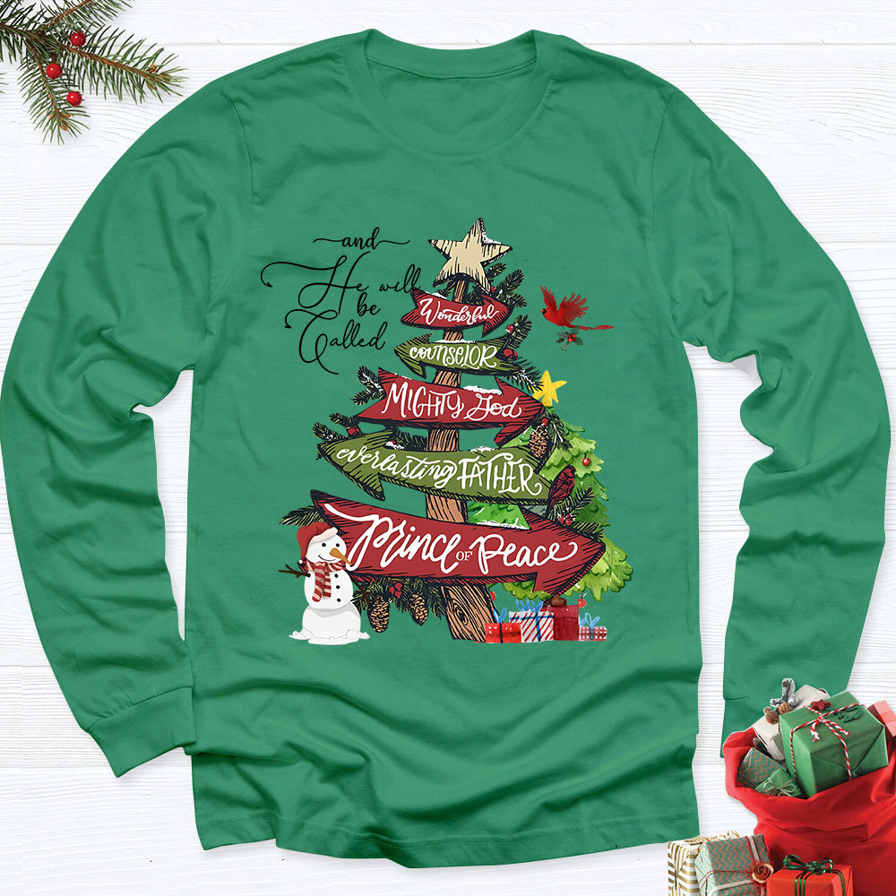 And He Will Be Called Christmas Christian Long Sleeve T-Shirt