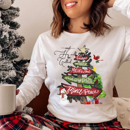 And He Will Be Called Christmas Christian Long Sleeve T-Shirt
