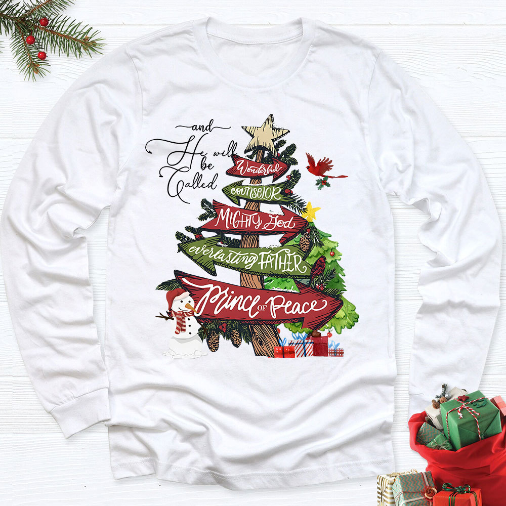 And He Will Be Called Christmas Christian Long Sleeve T-Shirt