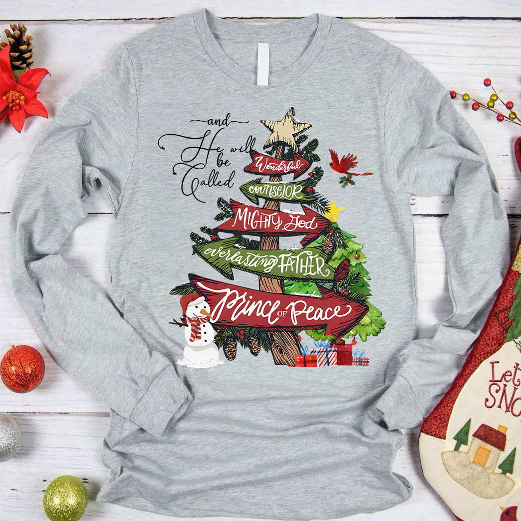 And He Will Be Called Christmas Christian Long Sleeve T-Shirt