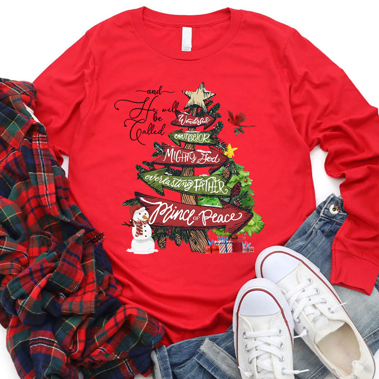 And He Will Be Called Prince Of Peace Christian Long Sleeve T-Shirt