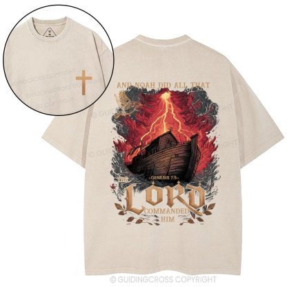 And Noah Did All Christian Washed T-Shirt