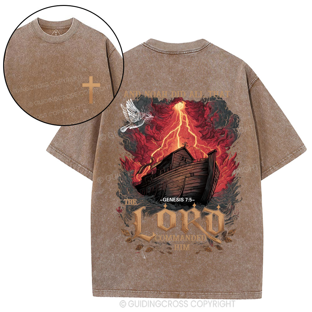 And Noah Did All Christian Washed T-Shirt