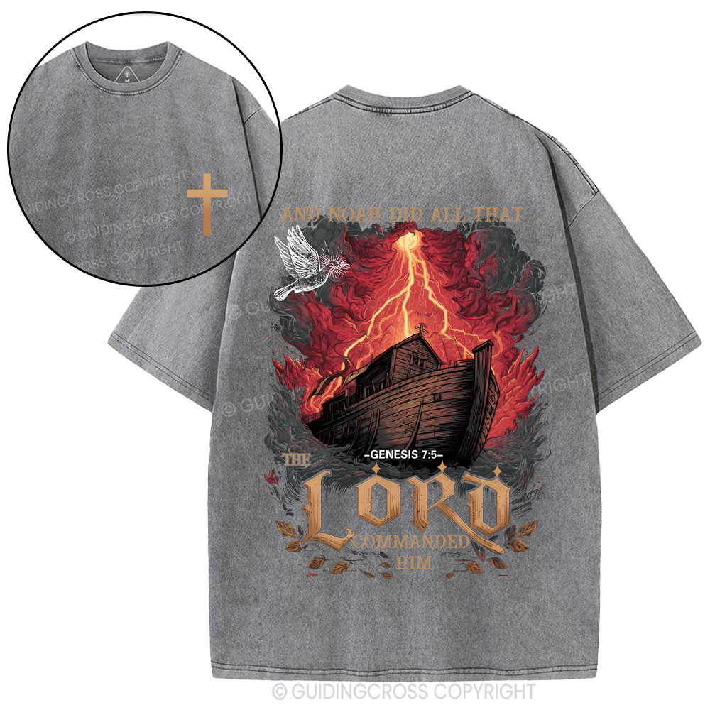 And Noah Did All Christian Washed T-Shirt