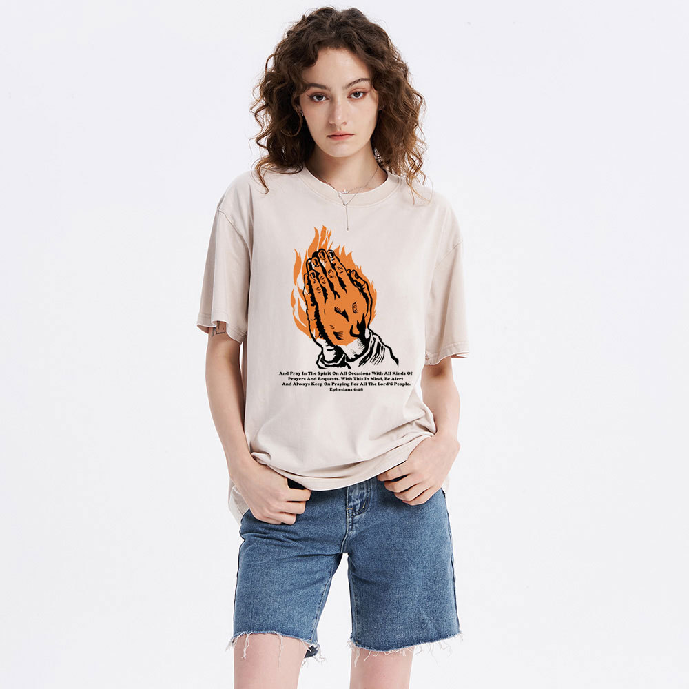 And Pray In The Spirit On Occasions Christia Washed T-Shirt