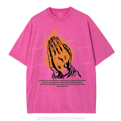 And Pray In The Spirit On Occasions Christia Washed T-Shirt