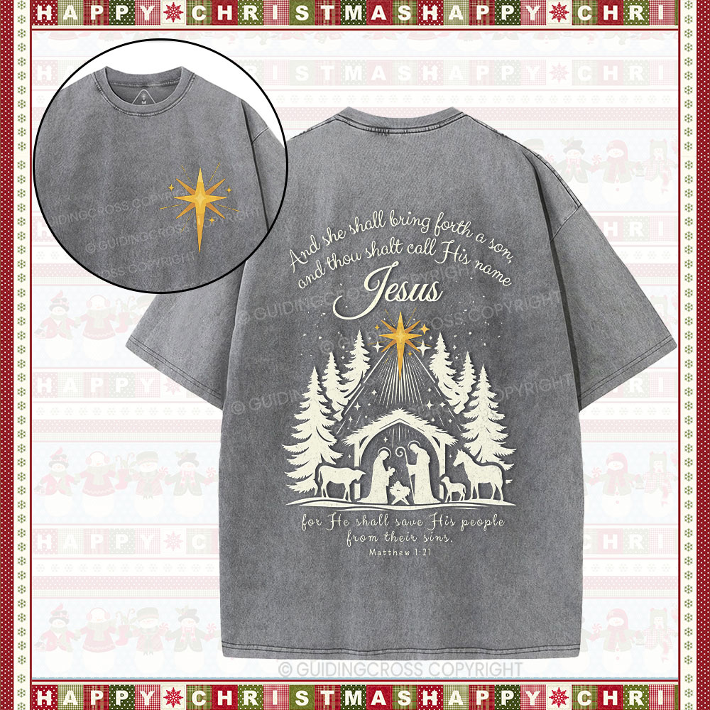 And She Shall Bring Forth A Son Christian Wahsed T-Shirt