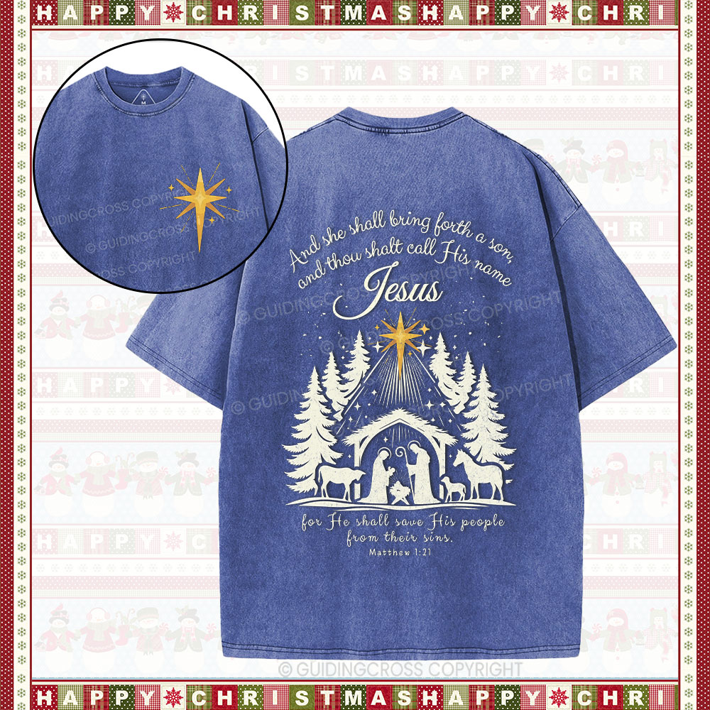 And She Shall Bring Forth A Son Christian Wahsed T-Shirt