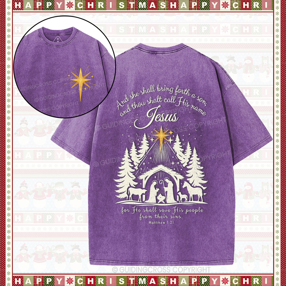 And She Shall Bring Forth A Son Christian Wahsed T-Shirt