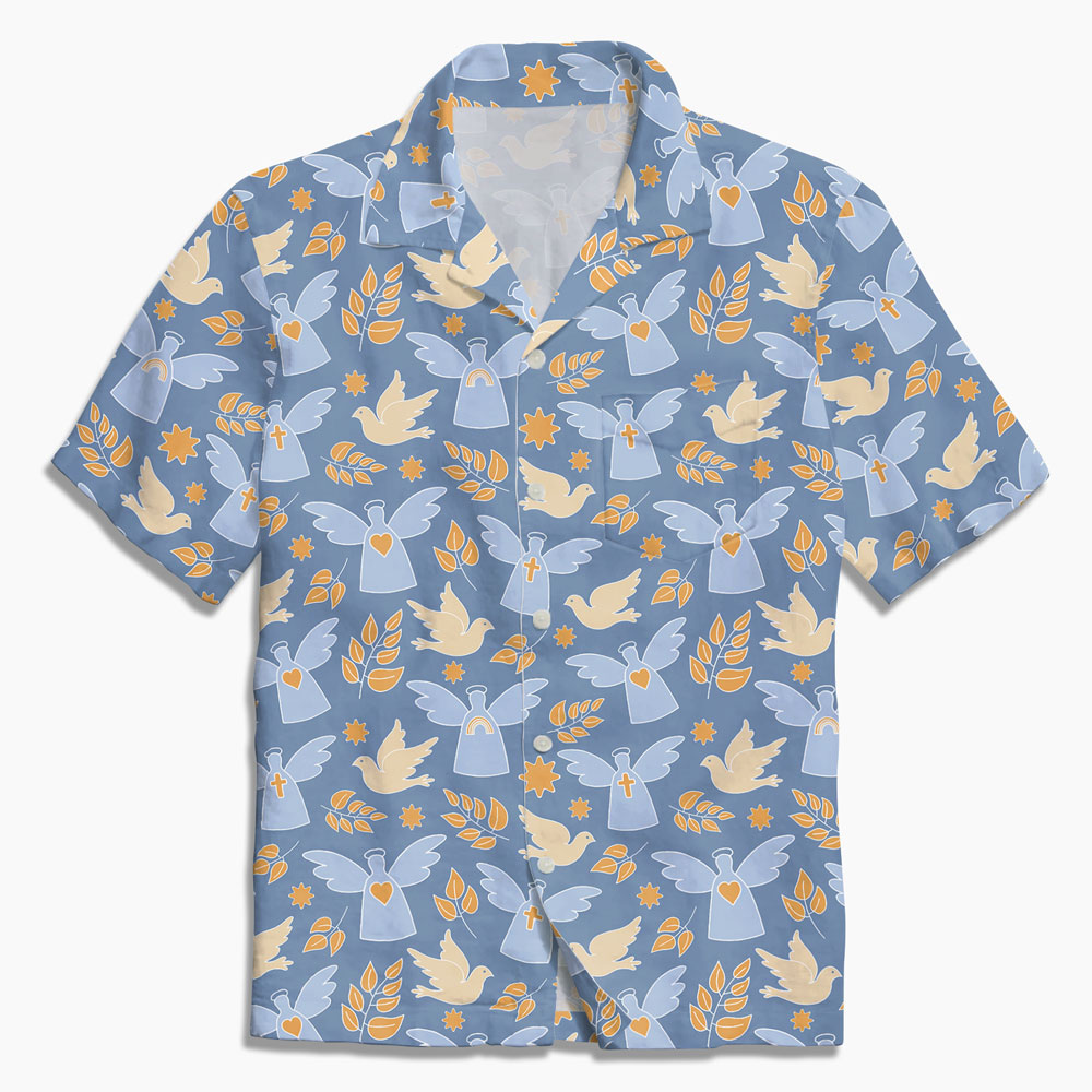 Angel And Dove Christian Hawaiian Shirt