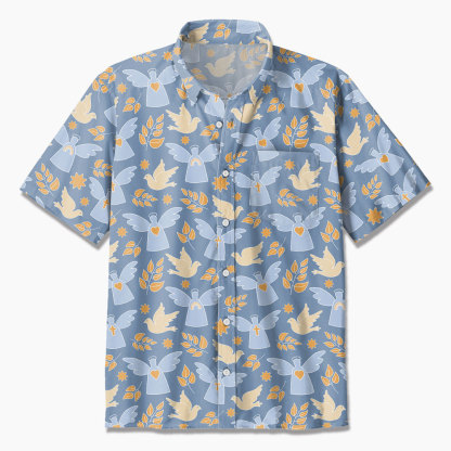 Angel And Dove Christian Hawaiian Shirt