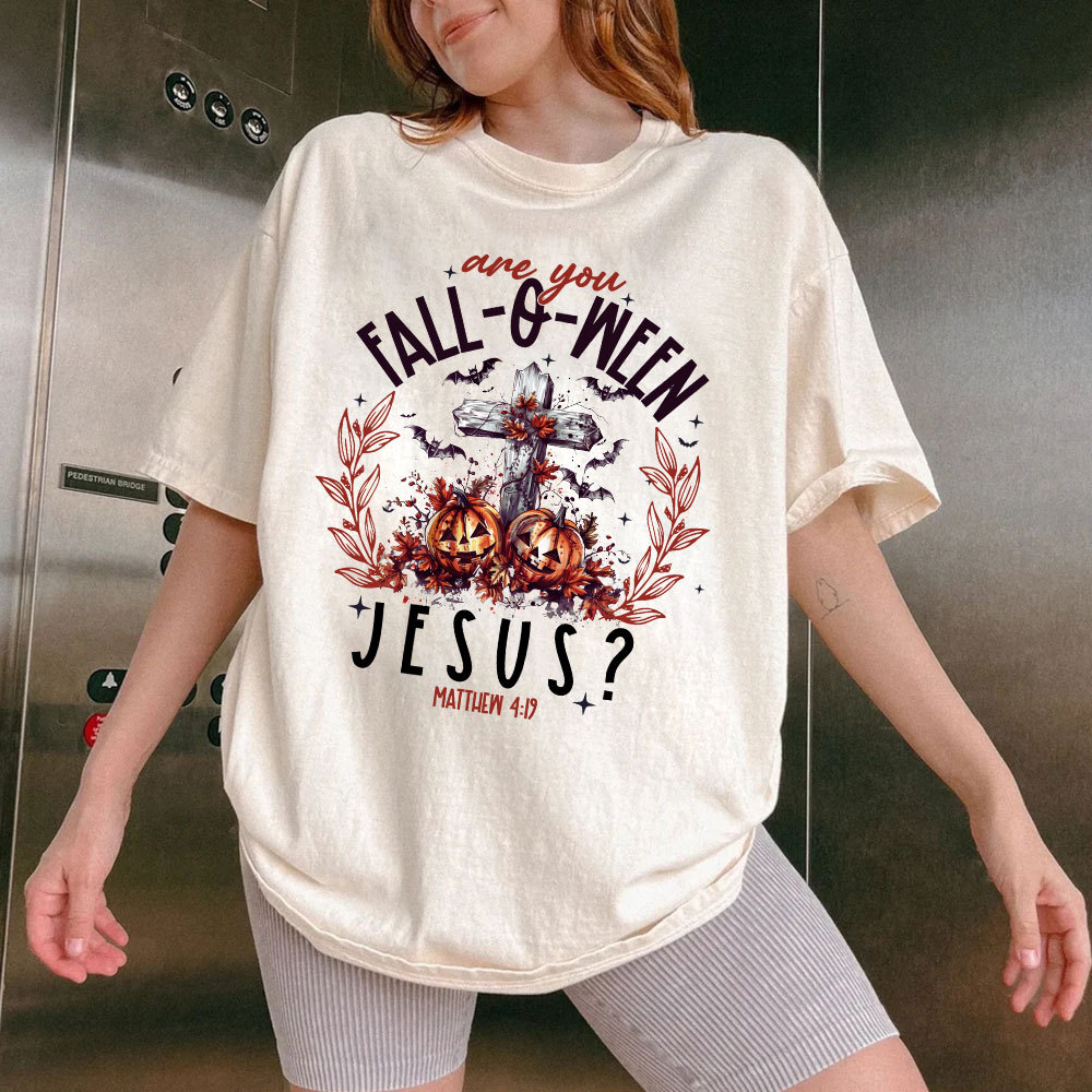Are You FALL-O-WEEN Jesus Christian Washed T-Shirt
