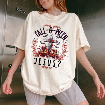 Are You FALL-O-WEEN Jesus Christian Washed T-Shirt