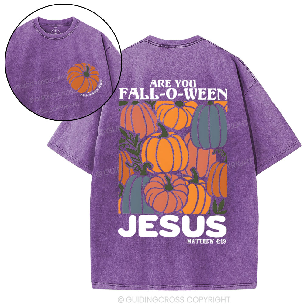 Are You FALL-O-WEEN Jesus Christian Washed T-Shirt
