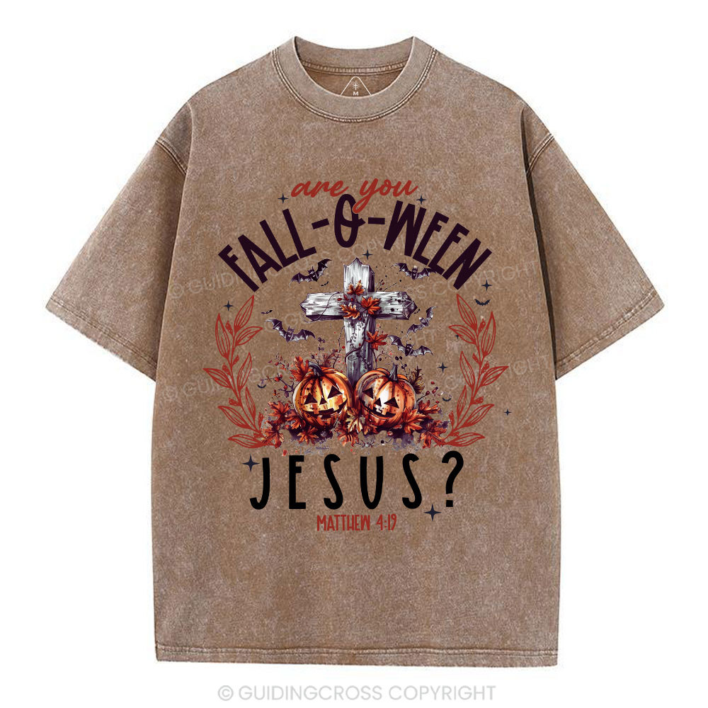 Are You FALL-O-WEEN Jesus Christian Washed T-Shirt