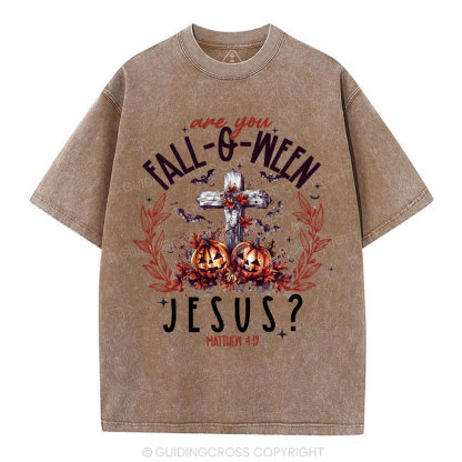 Are You FALL-O-WEEN Jesus Christian Washed T-Shirt