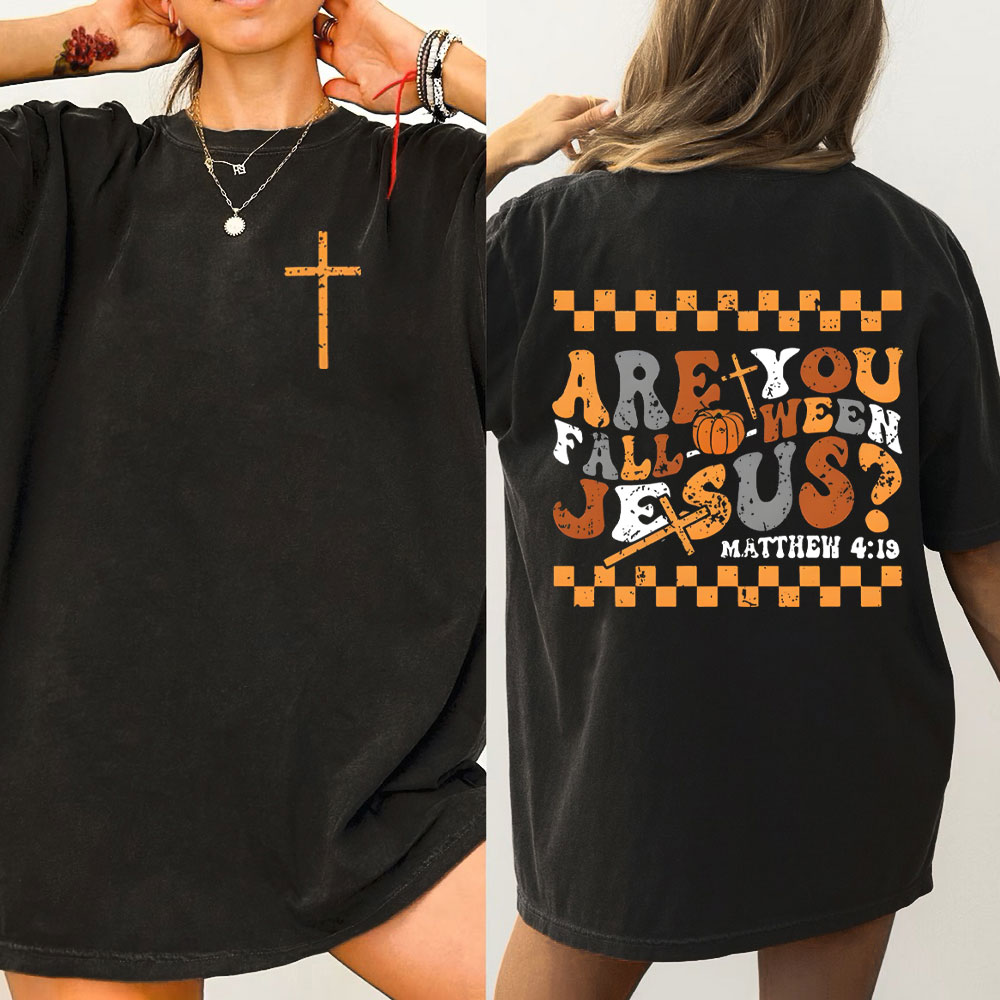 Are You FALL-O-WEEN Jesus Christian Washed T-Shrit