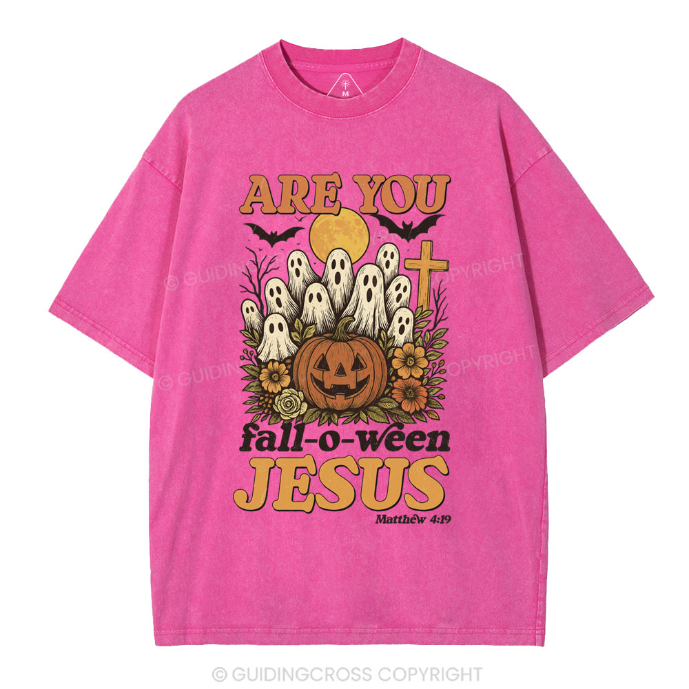 Are You Fall-O-Ween Jesus Christian Washed T-Shirt