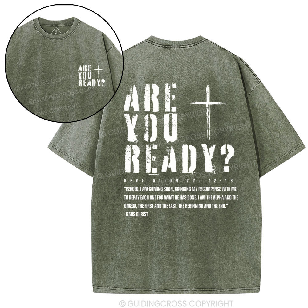 Are You Ready Christian Washed T-Shirt