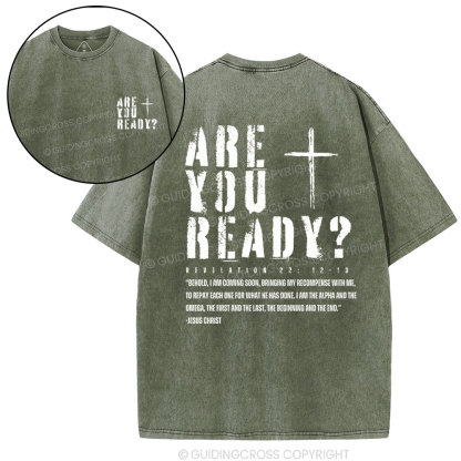 Are You Ready Christian Washed T-Shirt
