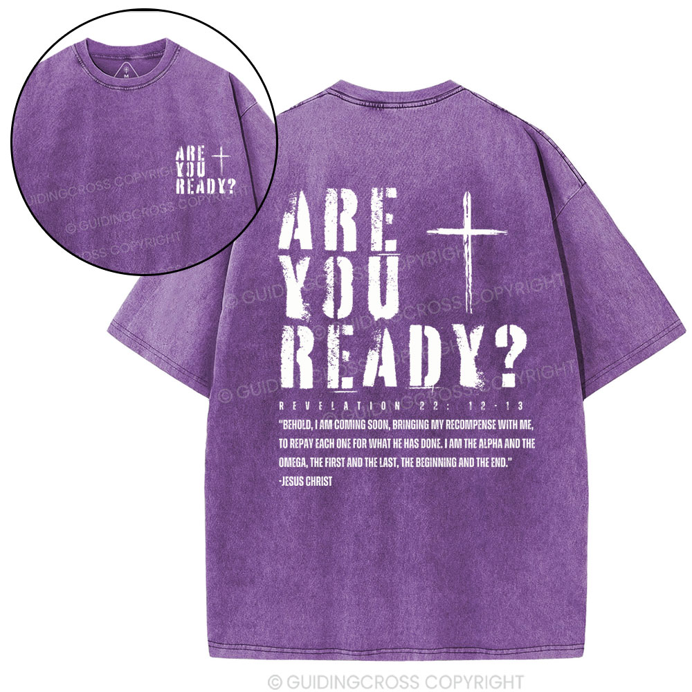Are You Ready Christian Washed T-Shirt