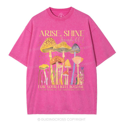 Arise Shine Christian Washed T-Shirt