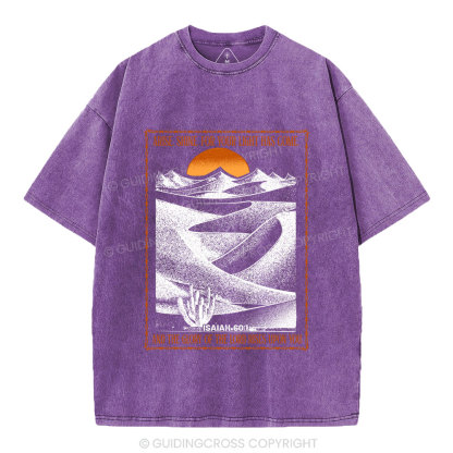 Arise Shine For Your Light Has Come Christian Washed T-Shirt