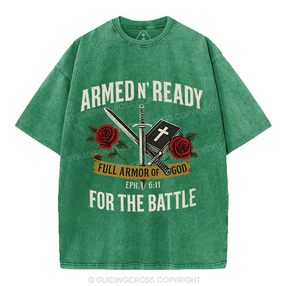 Armed Ready Christian Washed T-Shirt